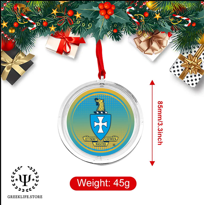 Sigma Chi Christmas Reversible Flat Round Ornament