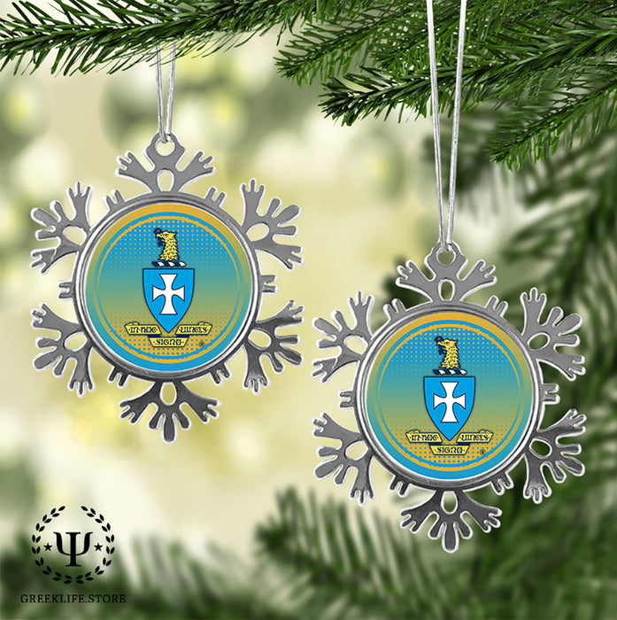 Sigma Chi Christmas Ornament - Snowflake Metal