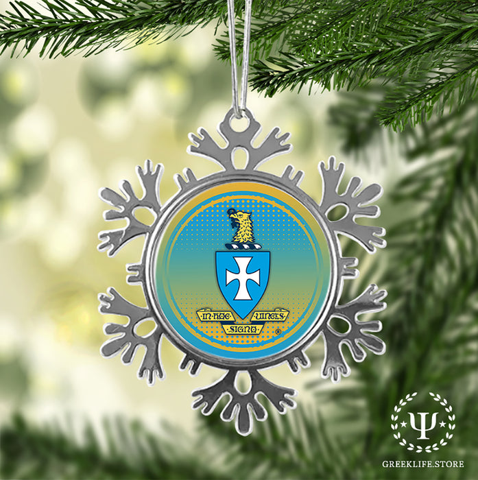 Sigma Chi Christmas Ornament - Snowflake Metal