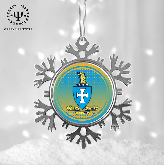 Sigma Chi Christmas Ornament - Snowflake Metal