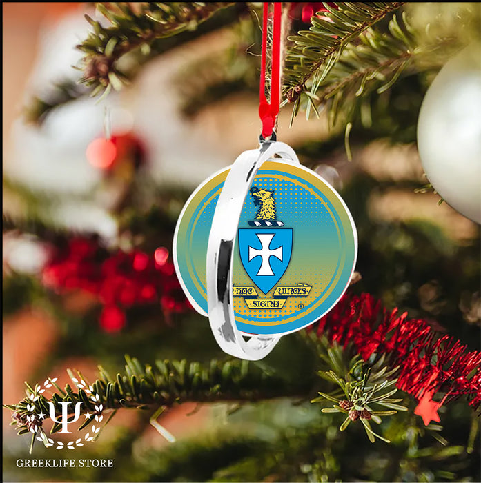 Sigma Chi Christmas Reversible Flat Round Ornament