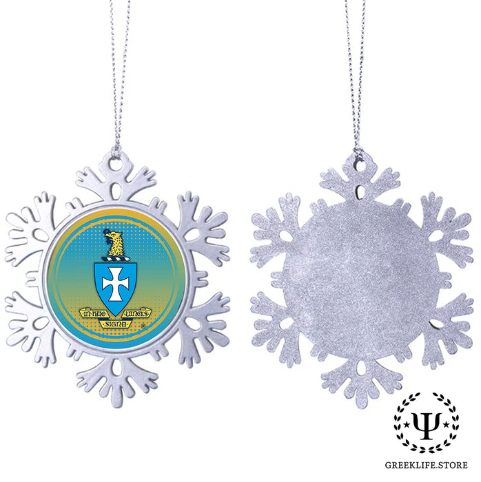 Sigma Chi Christmas Ornament - Snowflake Metal