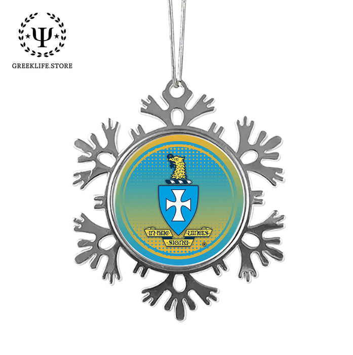 Sigma Chi Christmas Ornament - Snowflake Metal