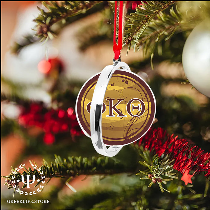 Phi Kappa Theta Christmas Reversible Flat Round Ornament
