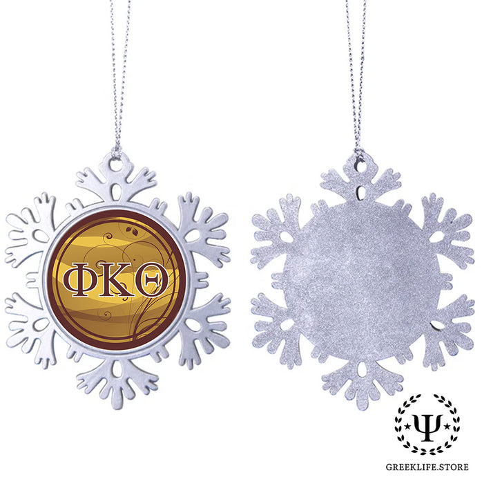 Phi Kappa Theta Christmas Ornament - Snowflake Metal