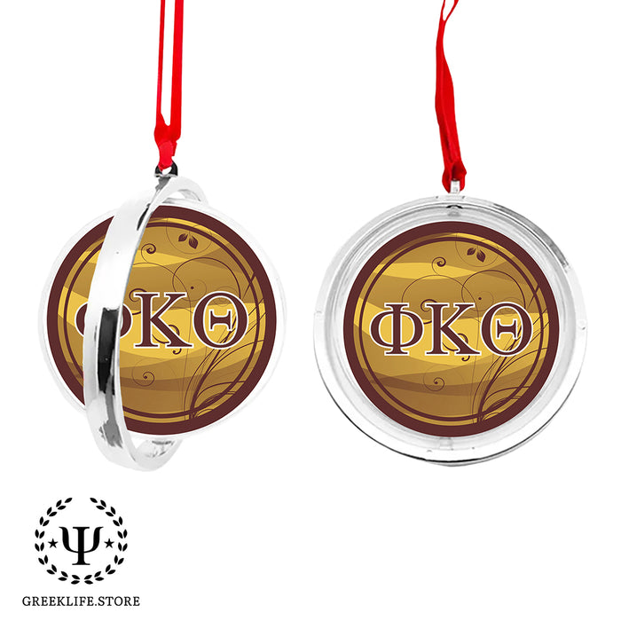 Phi Kappa Theta Christmas Reversible Flat Round Ornament