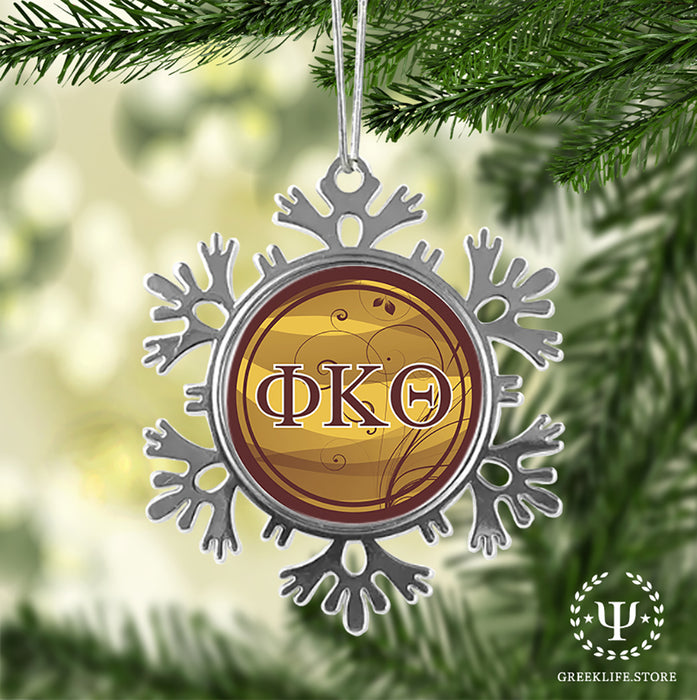Phi Kappa Theta Christmas Ornament - Snowflake Metal