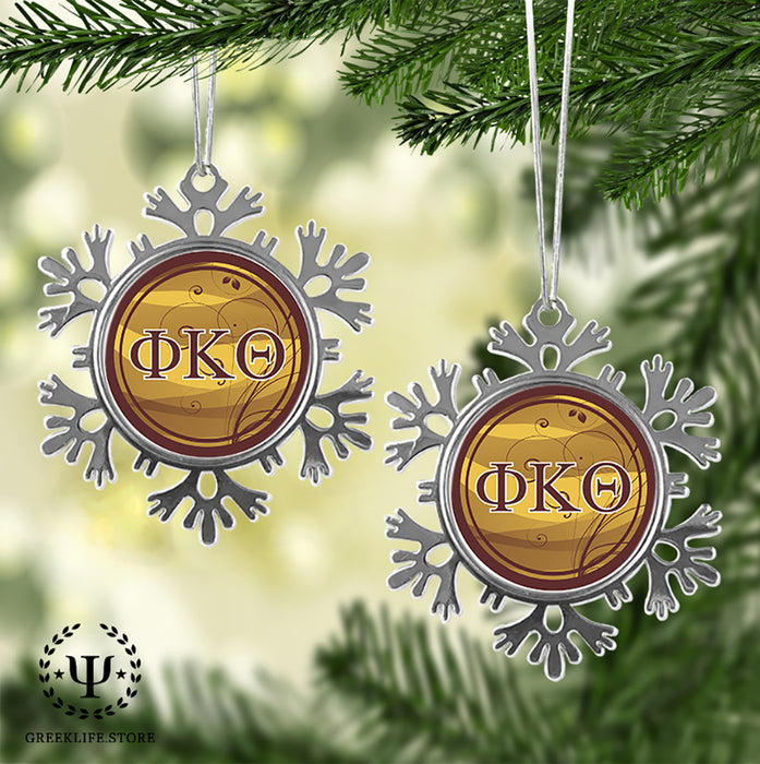 Phi Kappa Theta Christmas Ornament - Snowflake Metal