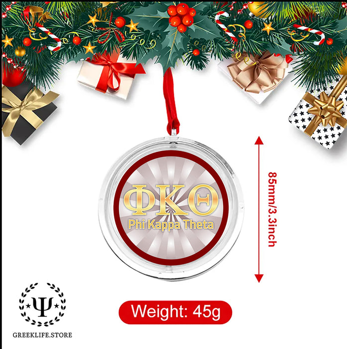Phi Kappa Theta Christmas Reversible Flat Round Ornament