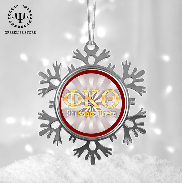 Phi Kappa Theta Christmas Ornament - Snowflake Metal