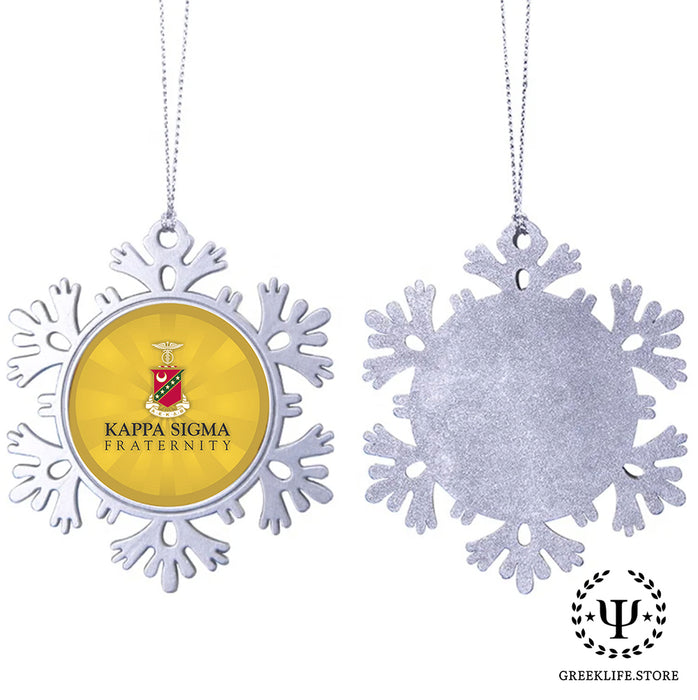 Kappa Sigma Christmas Ornament - Snowflake Metal