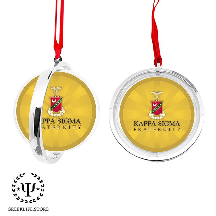 Kappa Sigma Christmas Reversible Flat Round Ornament