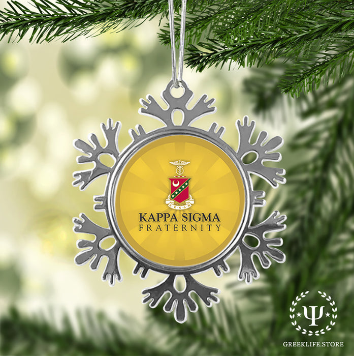 Kappa Sigma Christmas Ornament - Snowflake Metal