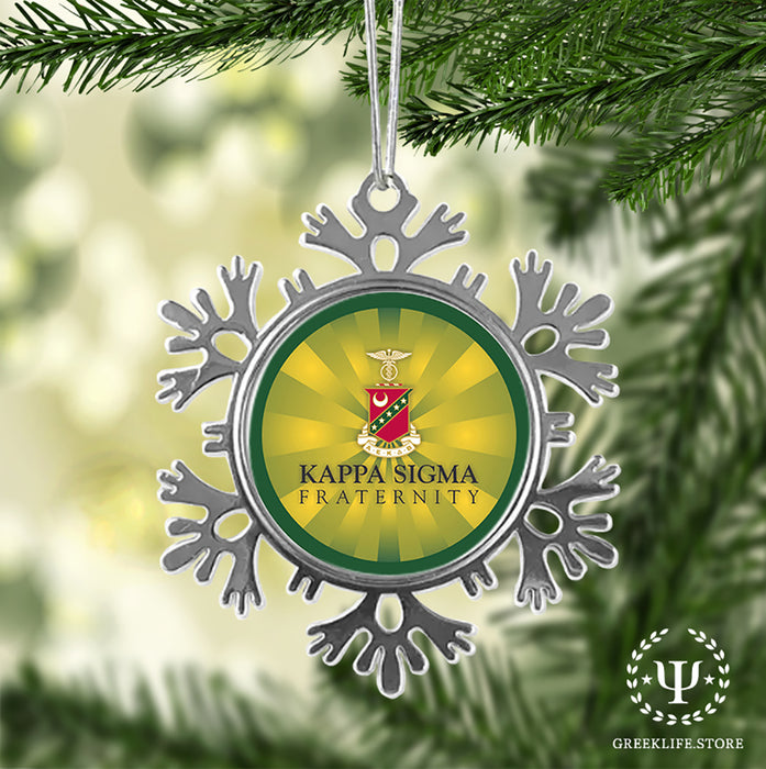 Kappa Sigma Christmas Ornament - Snowflake Metal