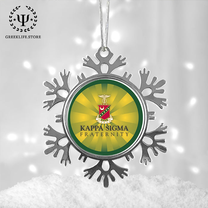 Kappa Sigma Christmas Ornament - Snowflake Metal