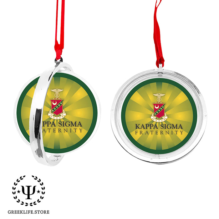 Kappa Sigma Christmas Reversible Flat Round Ornament