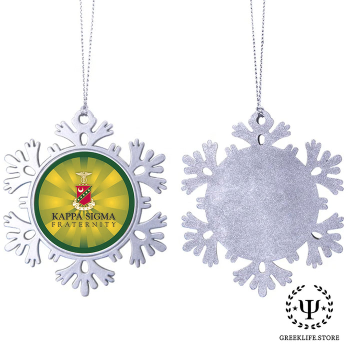 Kappa Sigma Christmas Ornament - Snowflake Metal