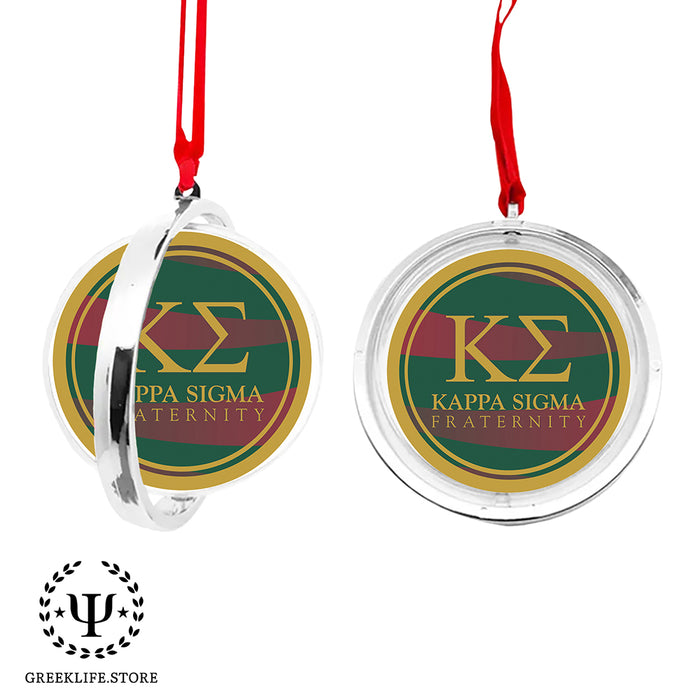 Kappa Sigma Christmas Reversible Flat Round Ornament