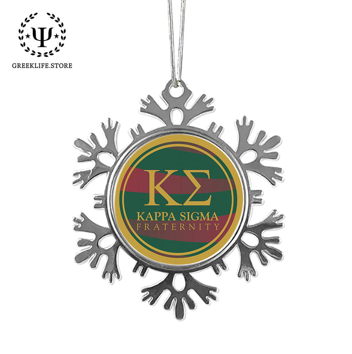 Kappa Sigma Christmas Ornament - Snowflake Metal