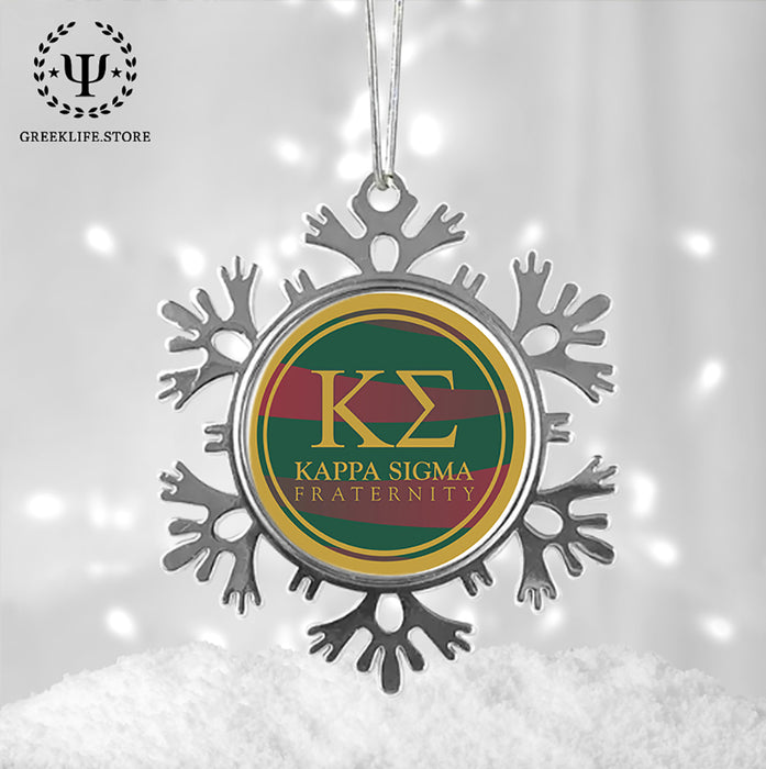 Kappa Sigma Christmas Ornament - Snowflake Metal