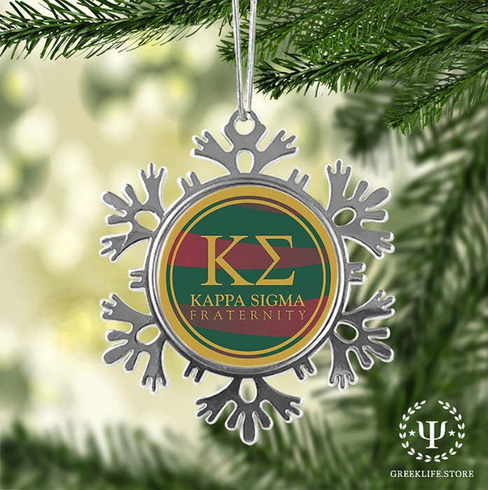 Kappa Sigma Christmas Ornament - Snowflake Metal
