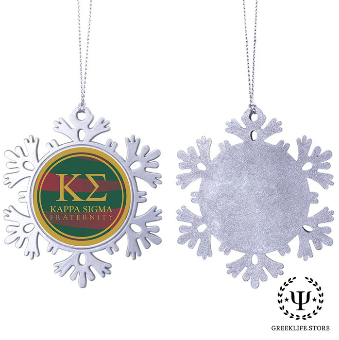 Kappa Sigma Christmas Ornament - Snowflake Metal