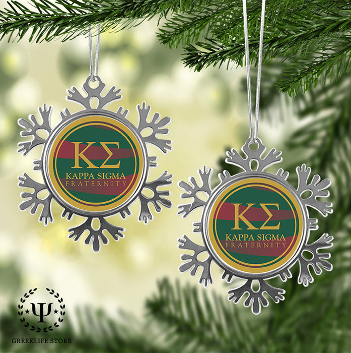 Kappa Sigma Christmas Ornament - Snowflake Metal