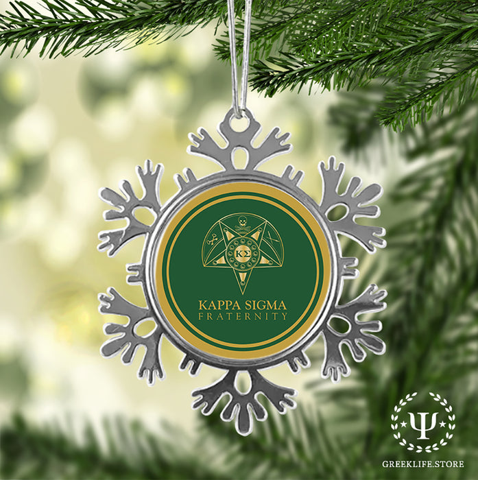 Kappa Sigma Christmas Ornament - Snowflake Metal