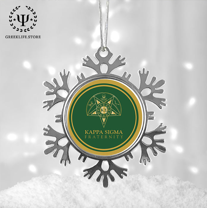 Kappa Sigma Christmas Ornament - Snowflake Metal