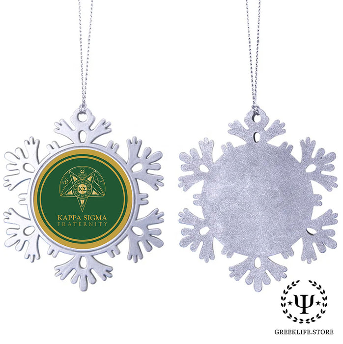 Kappa Sigma Christmas Ornament - Snowflake Metal