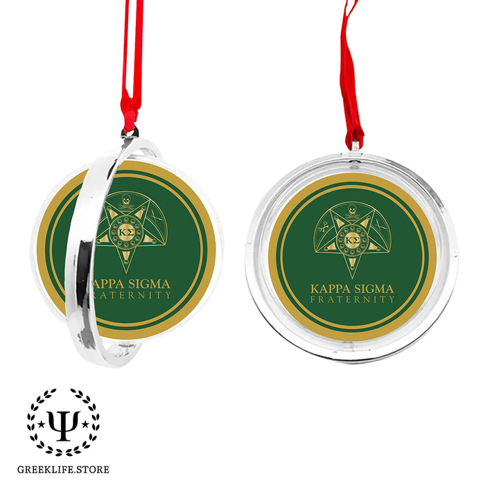 Kappa Sigma Christmas Reversible Flat Round Ornament