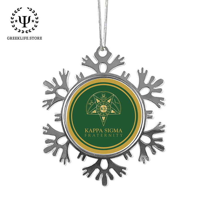 Kappa Sigma Christmas Ornament - Snowflake Metal