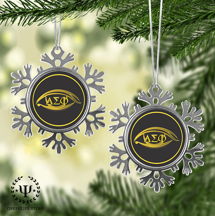 Delta Sigma Phi Christmas Ornament - Snowflake Metal