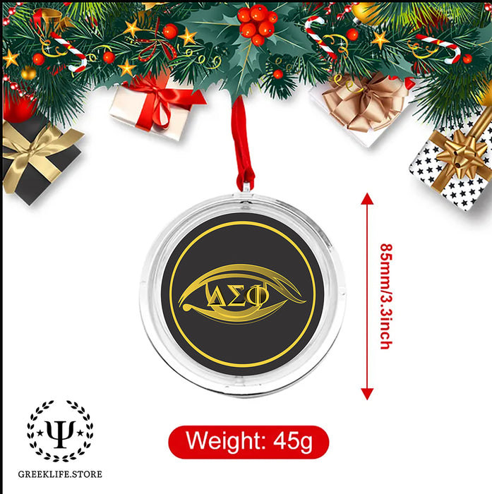 Delta Sigma Phi Christmas Reversible Flat Round Ornament