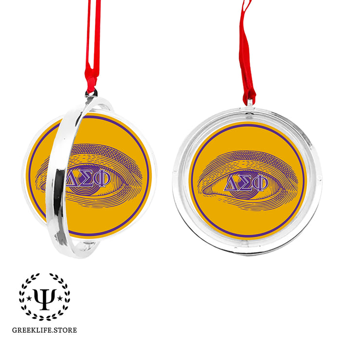 Delta Sigma Phi Christmas Reversible Flat Round Ornament