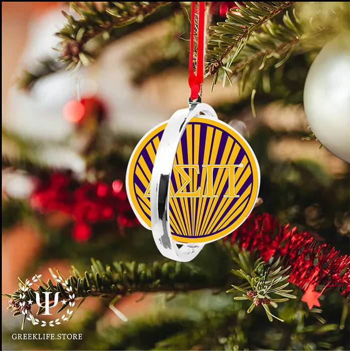 Delta Sigma Pi Christmas Reversible Flat Round Ornament