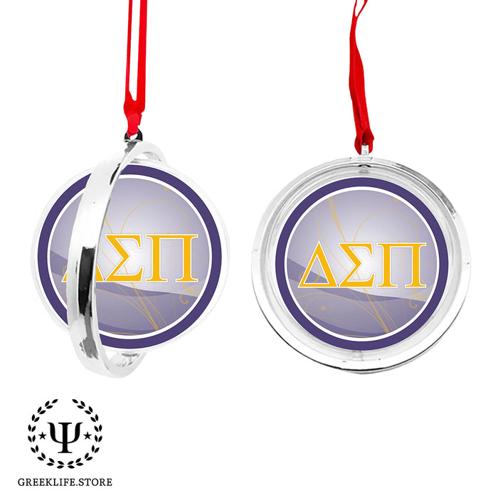 Delta Sigma Pi Christmas Reversible Flat Round Ornament