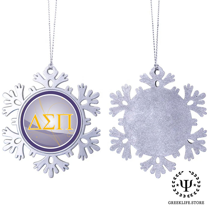 Delta Sigma Pi Christmas Ornament - Snowflake Metal