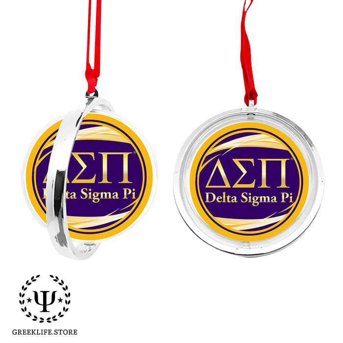 Delta Sigma Pi Christmas Reversible Flat Round Ornament