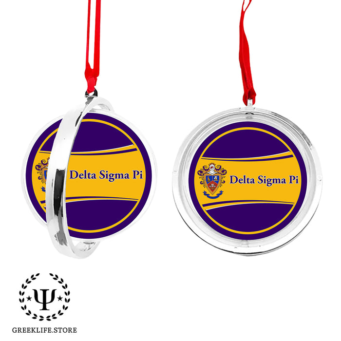 Delta Sigma Pi Christmas Reversible Flat Round Ornament