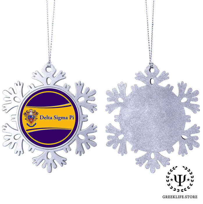 Delta Sigma Pi Christmas Ornament - Snowflake Metal