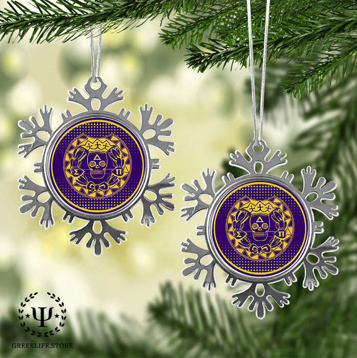 Delta Sigma Pi Christmas Ornament - Snowflake Metal