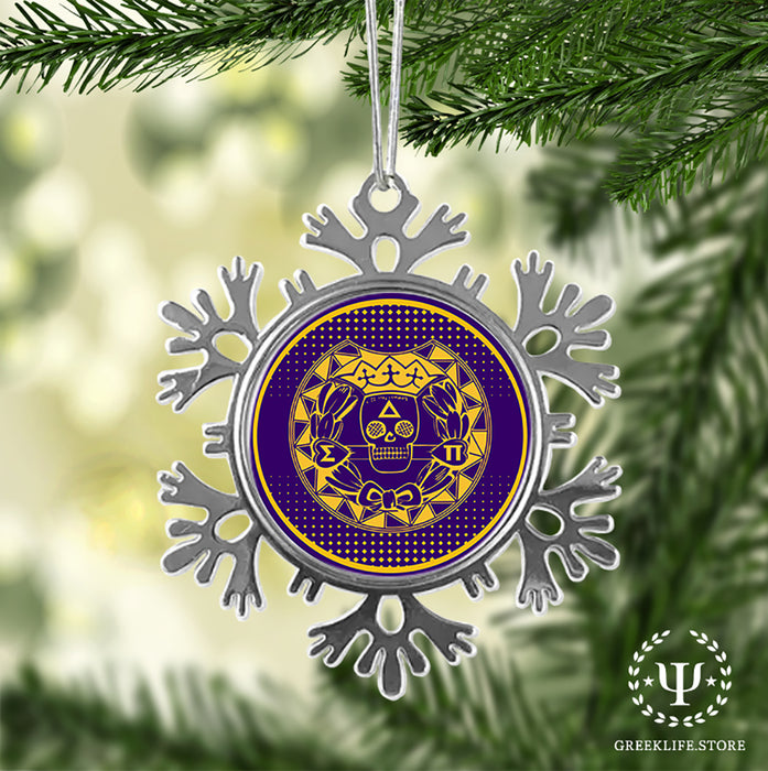 Delta Sigma Pi Christmas Ornament - Snowflake Metal