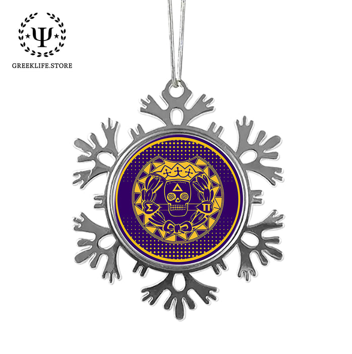 Delta Sigma Pi Christmas Ornament - Snowflake Metal