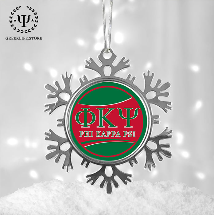 Phi Kappa Psi Christmas Ornament - Snowflake Metal