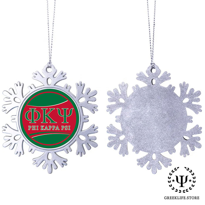 Phi Kappa Psi Christmas Ornament - Snowflake Metal