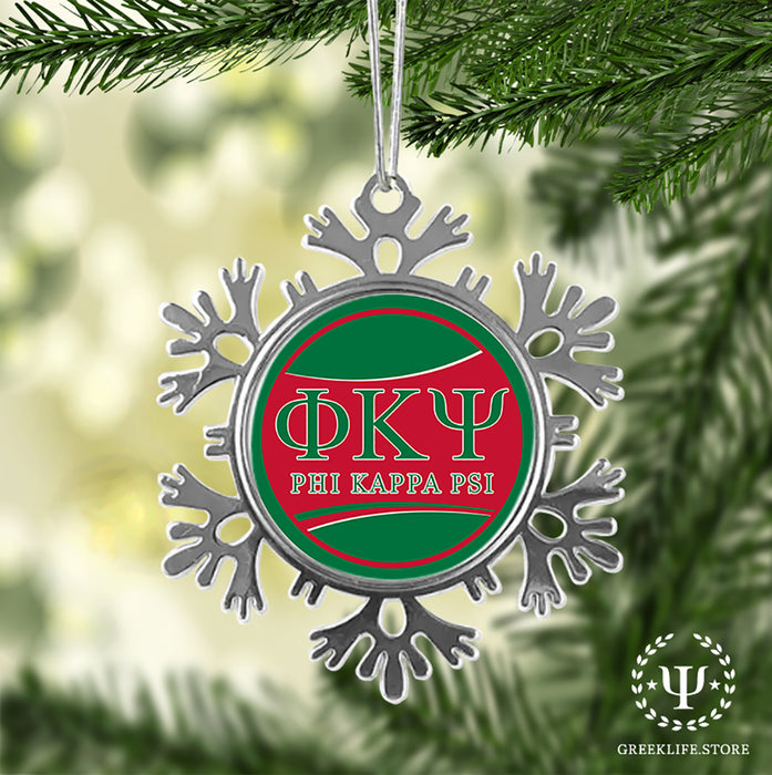 Phi Kappa Psi Christmas Ornament - Snowflake Metal