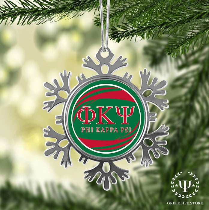Phi Kappa Psi Christmas Ornament - Snowflake Metal