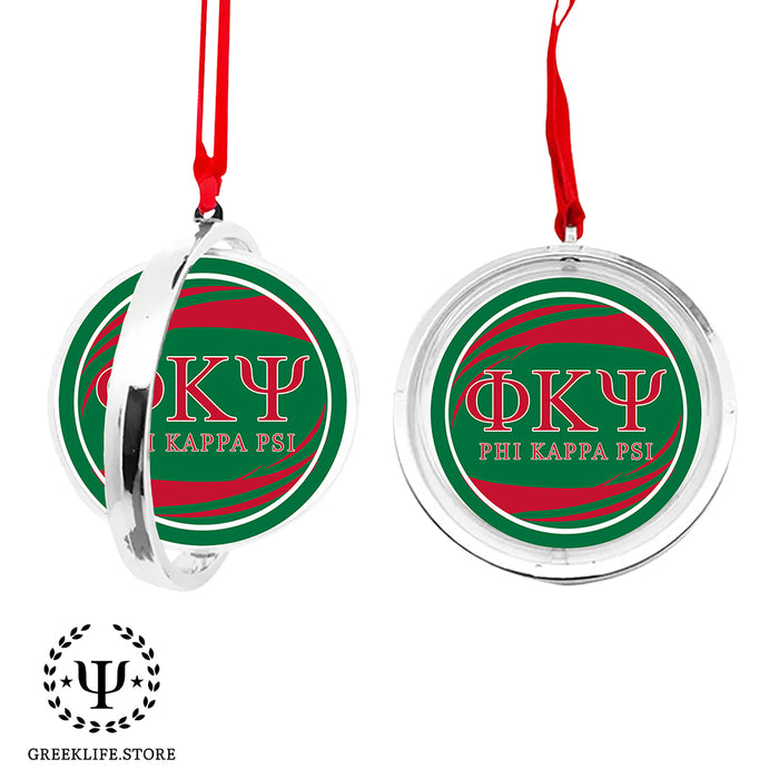 Phi Kappa Psi Christmas Reversible Flat Round Ornament