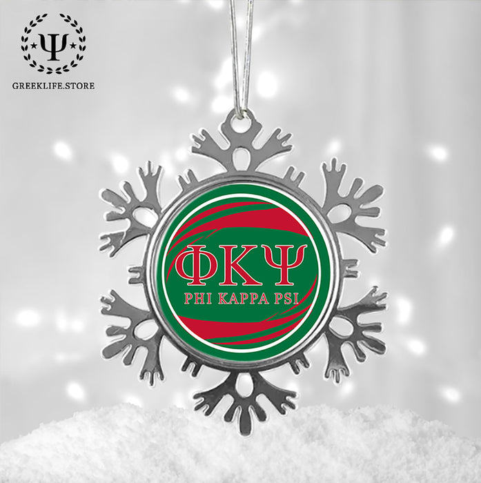 Phi Kappa Psi Christmas Ornament - Snowflake Metal